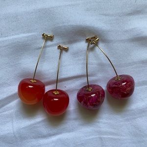 Cherry Threader Earrings